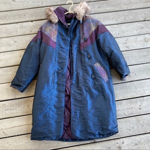 Vintage Winter Club Cyclone Metallic Winter Parka
